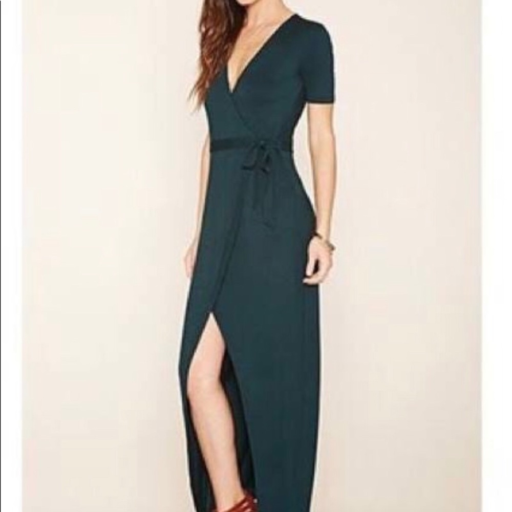 Forever 21 Plus Teal Wrap Maxi dress